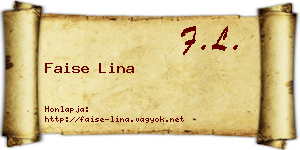 Faise Lina névjegykártya